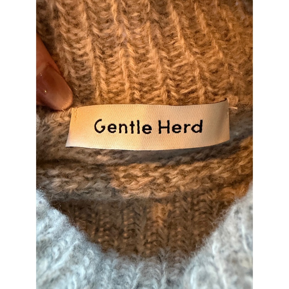 Gentle Herd Sweater Women Medium Grey Marl Turtleneck Cashmere‎ Blend Luxury - Picture 8 of 8